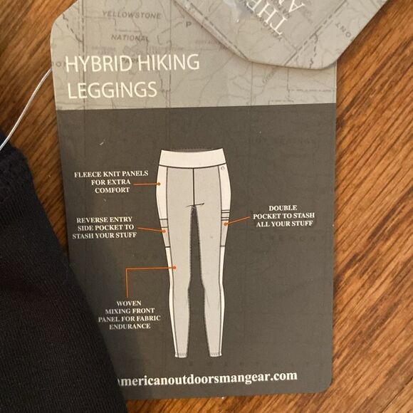 NWT The American Outdoorsman for women, hybrid, hiking leggings, size XL - Picture 7 of 12